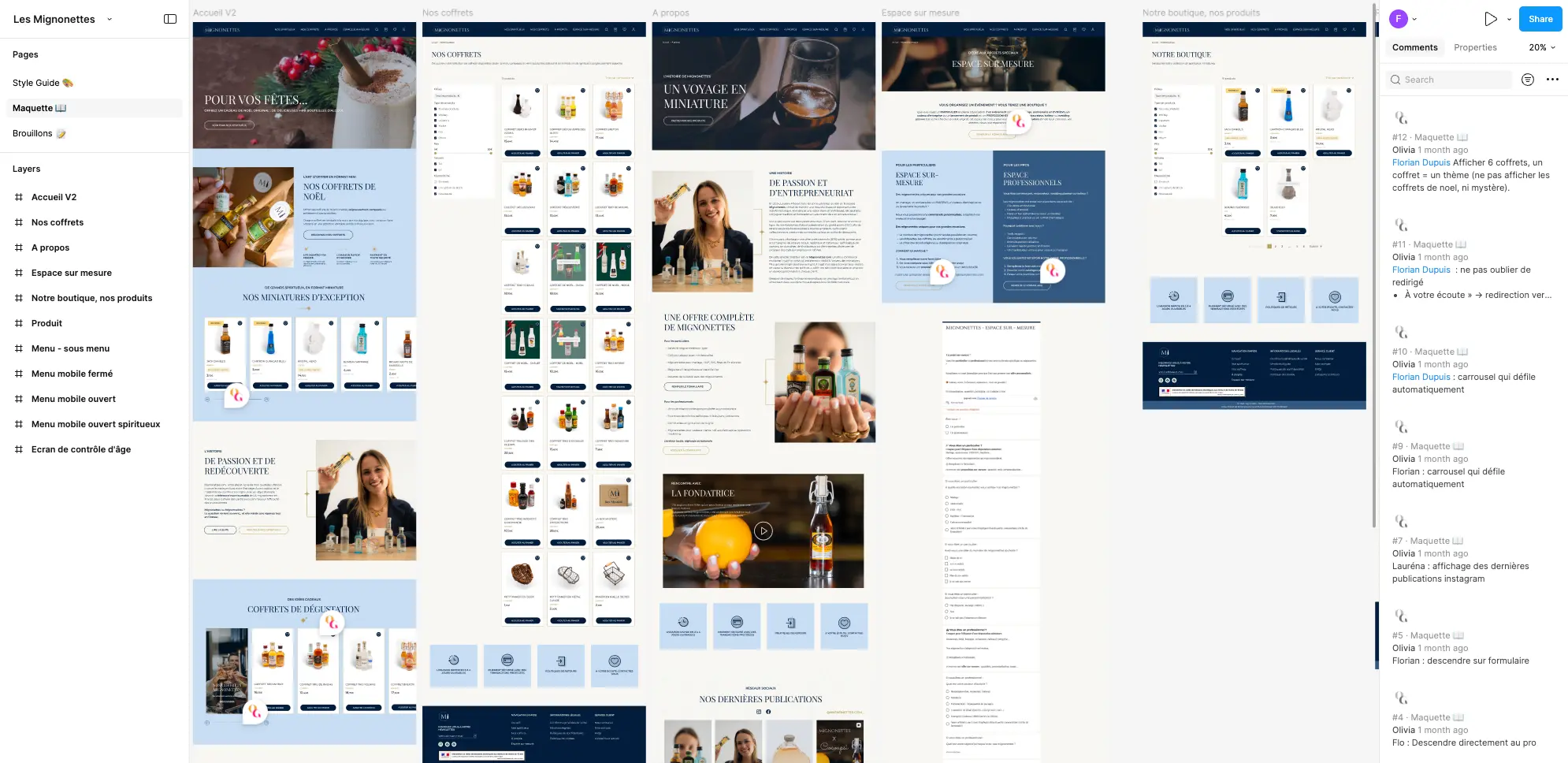 Maquette Mignonettes réalisée par Anywwwhere